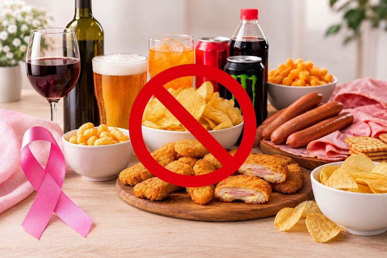 Les aliments à éviter en cas de cancer du sein