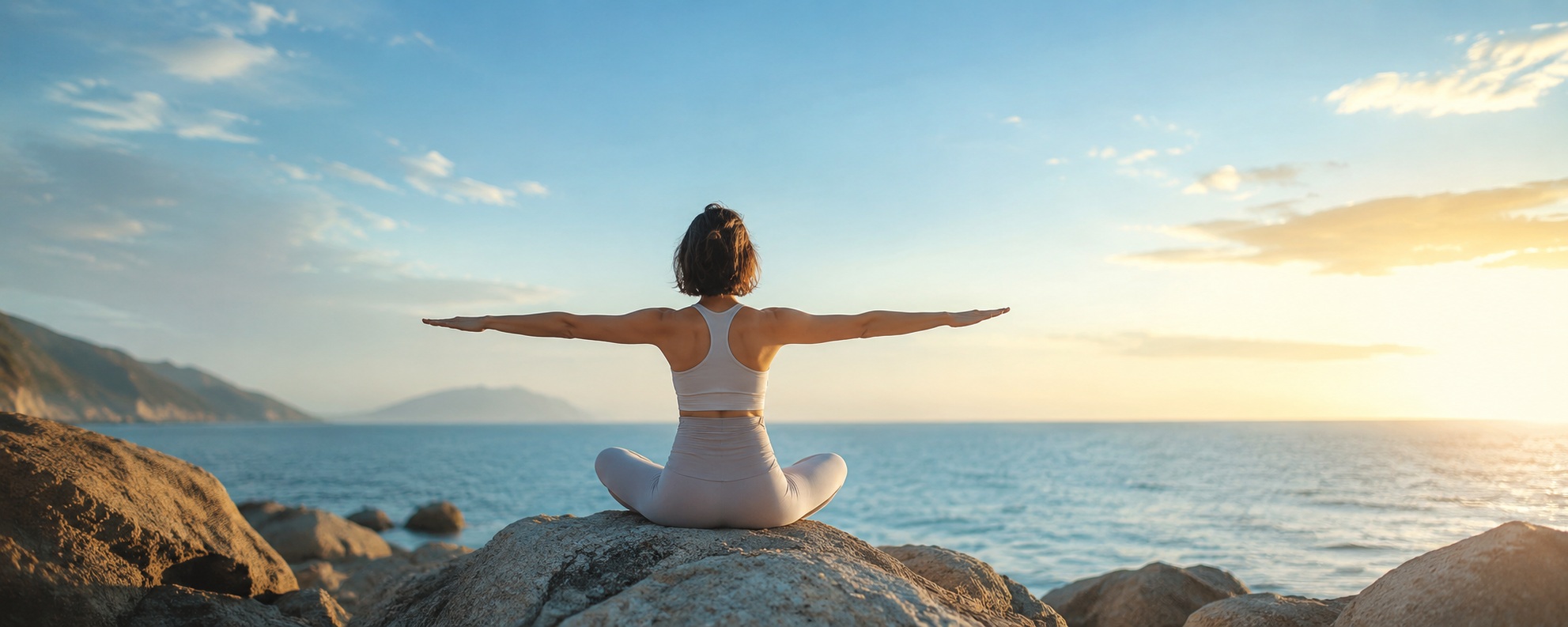 Femme dans un cadre apaisant en pleine nature