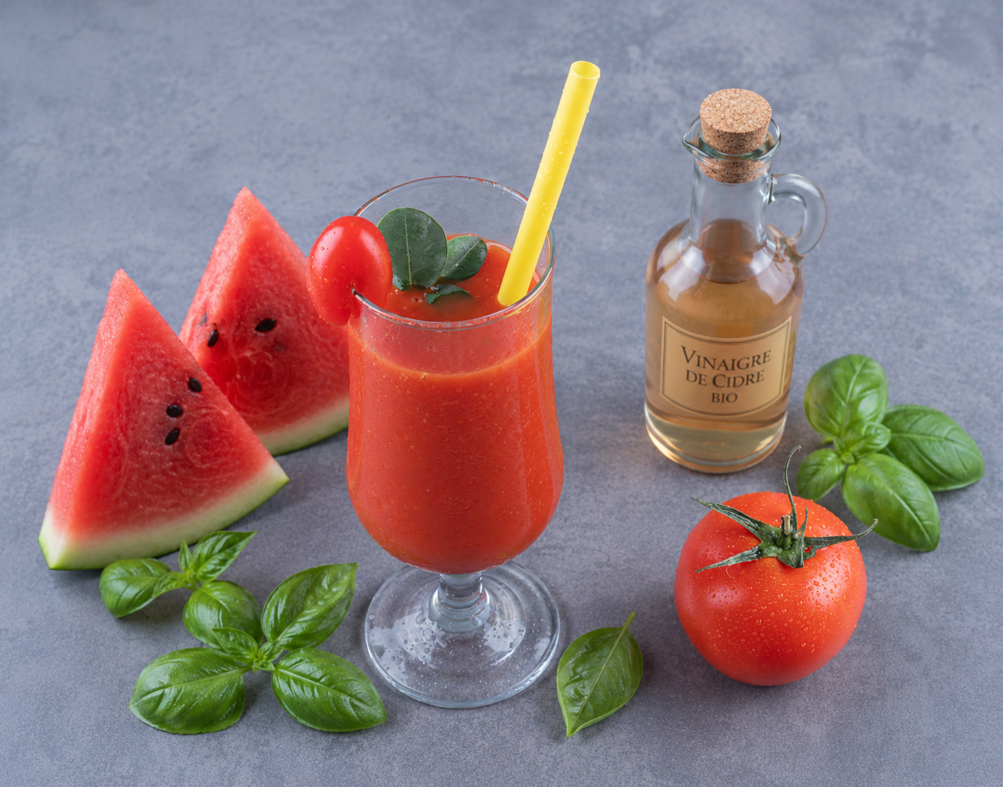 Gaspacho express à la pastèque