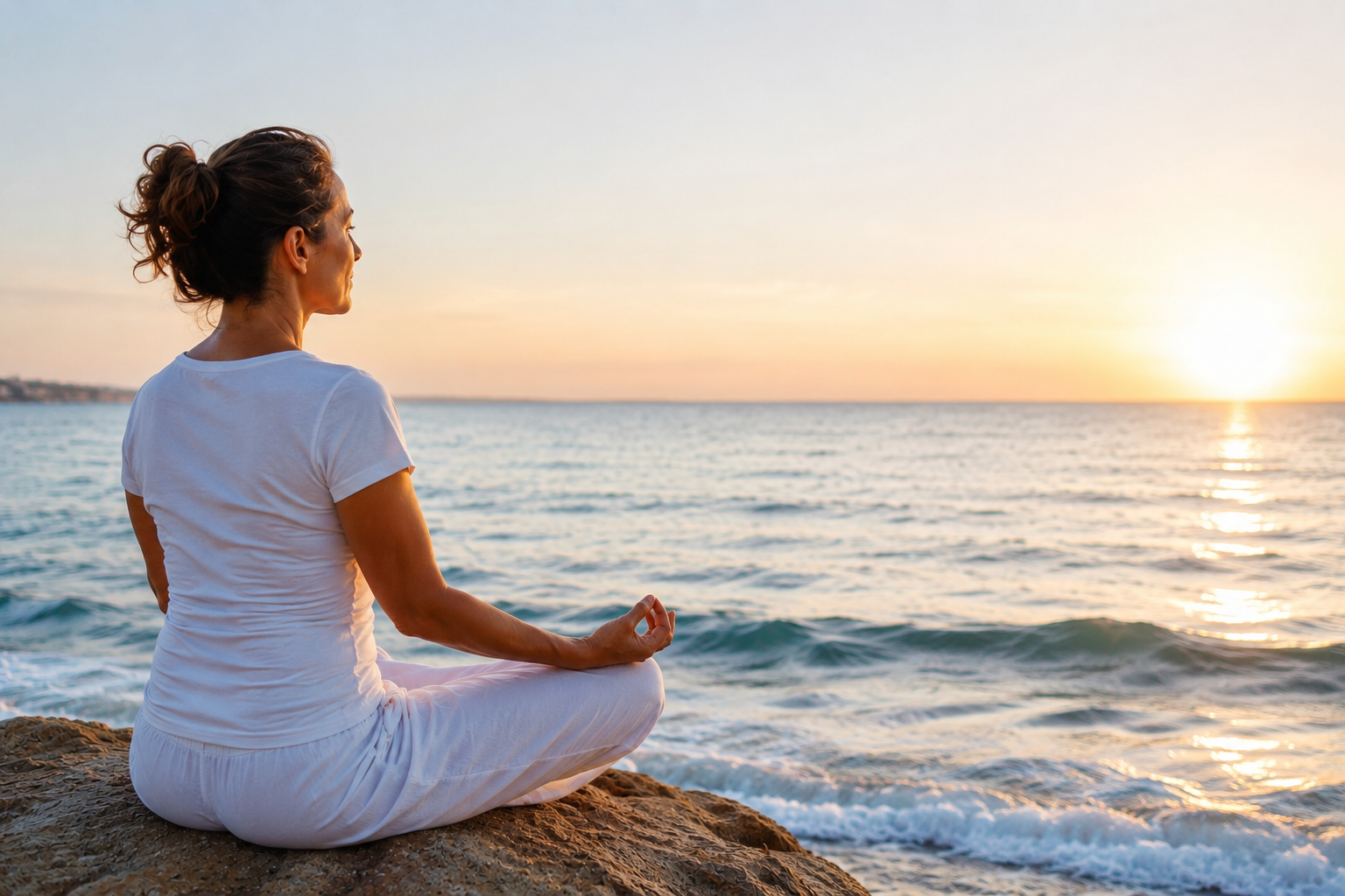 Méditation face à la mer