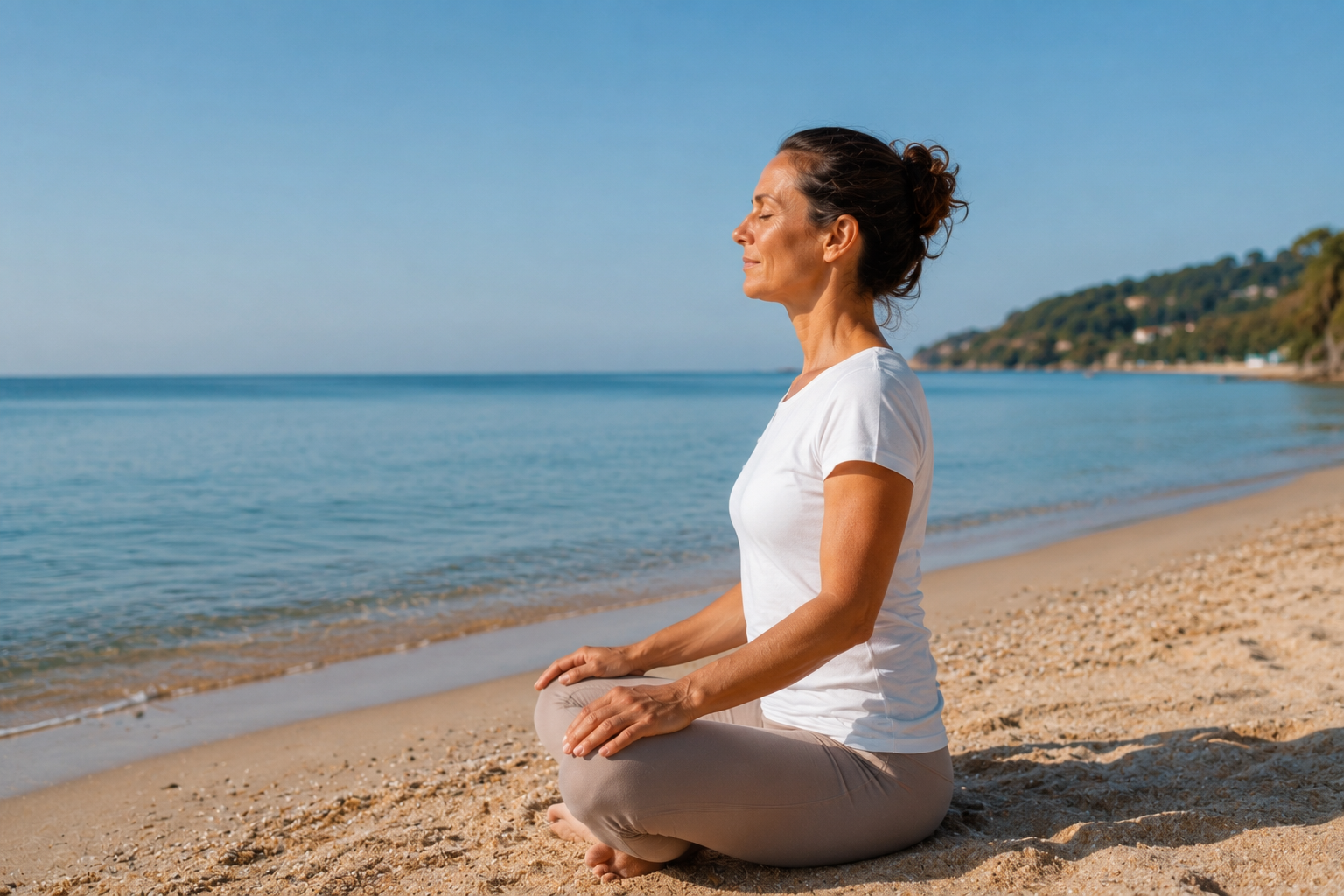 Méditation face à la mer